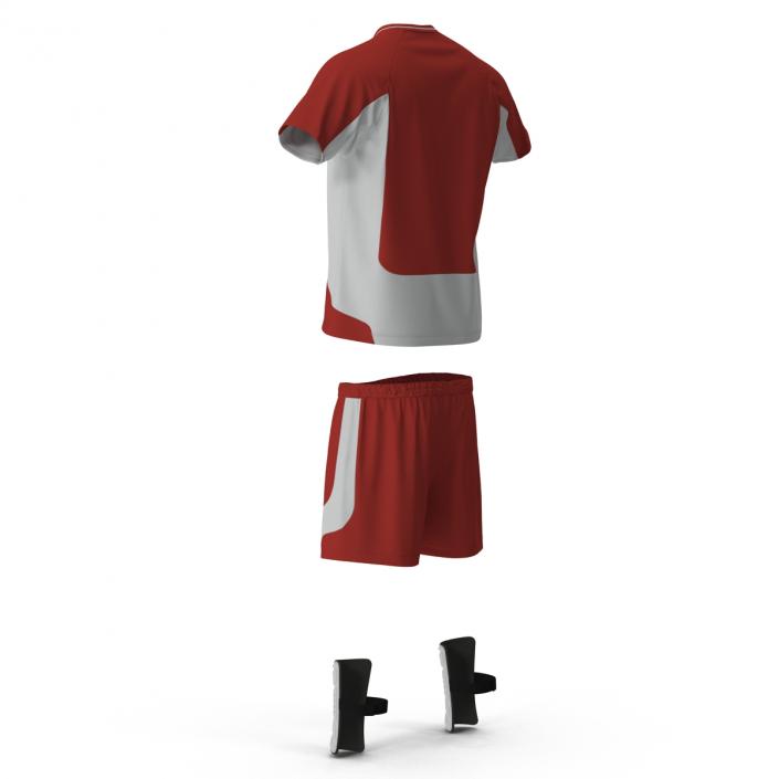 3D Soccer Uniform Red model