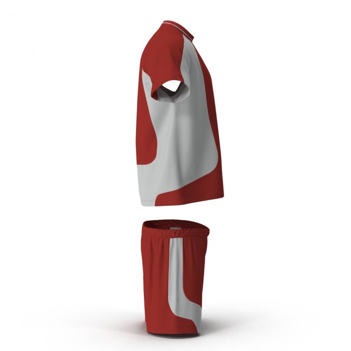 3D Soccer Uniform Red model