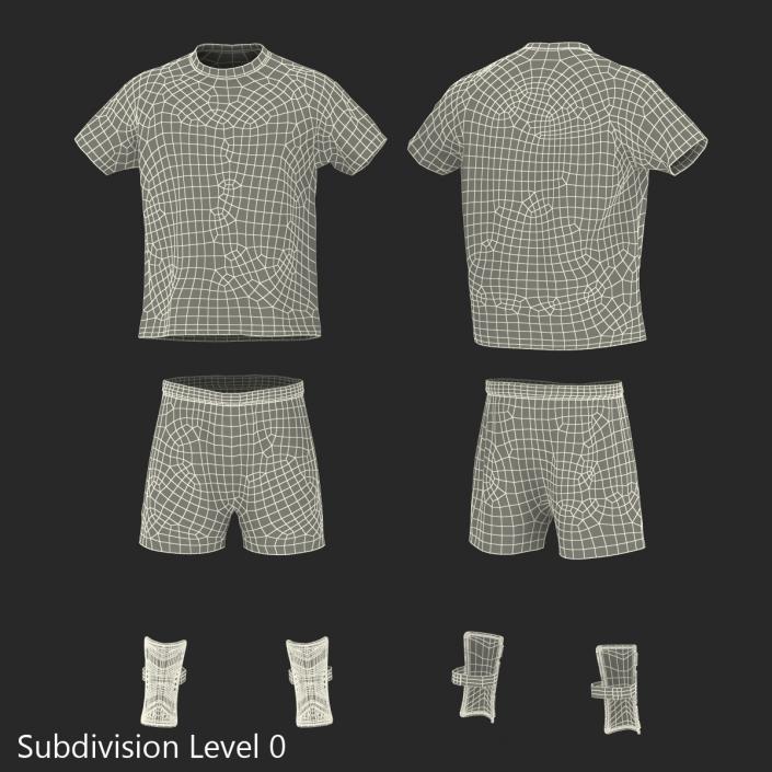 3D Soccer Uniform Red model