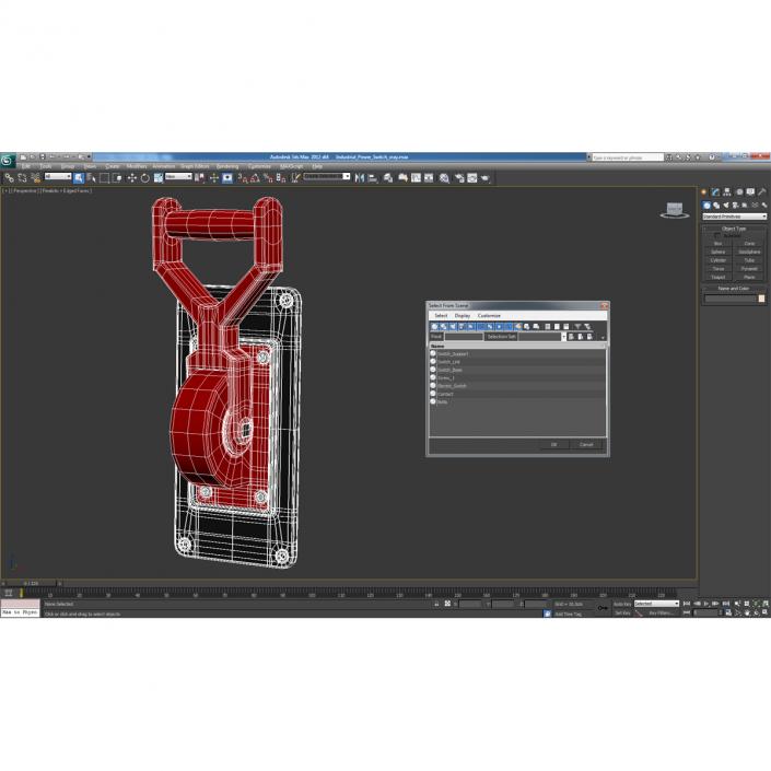 3D Industrial Power Switch model