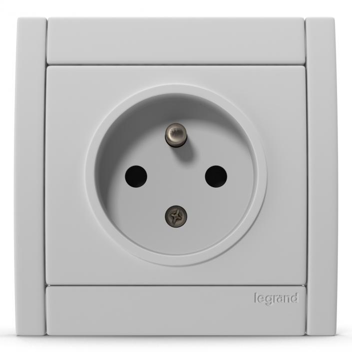 3D European Electrical Outlet