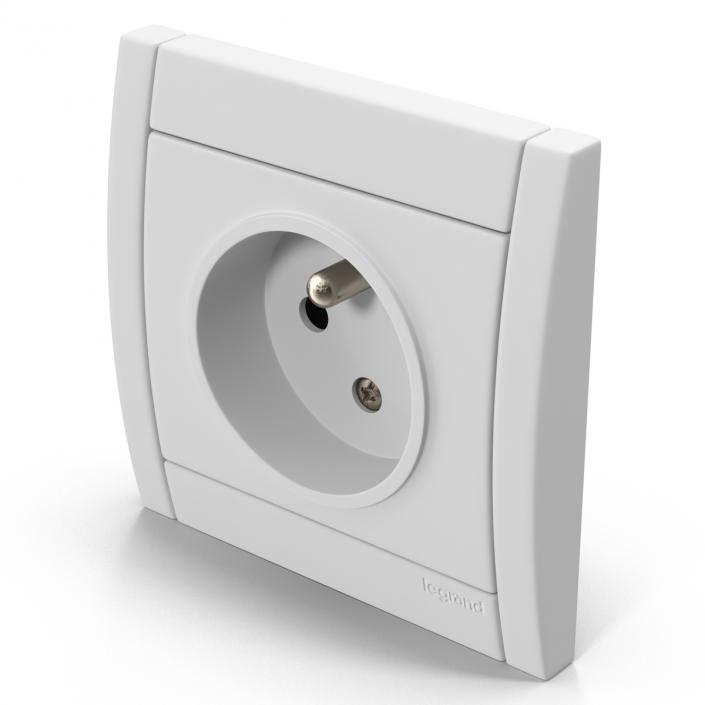 3D European Electrical Outlet