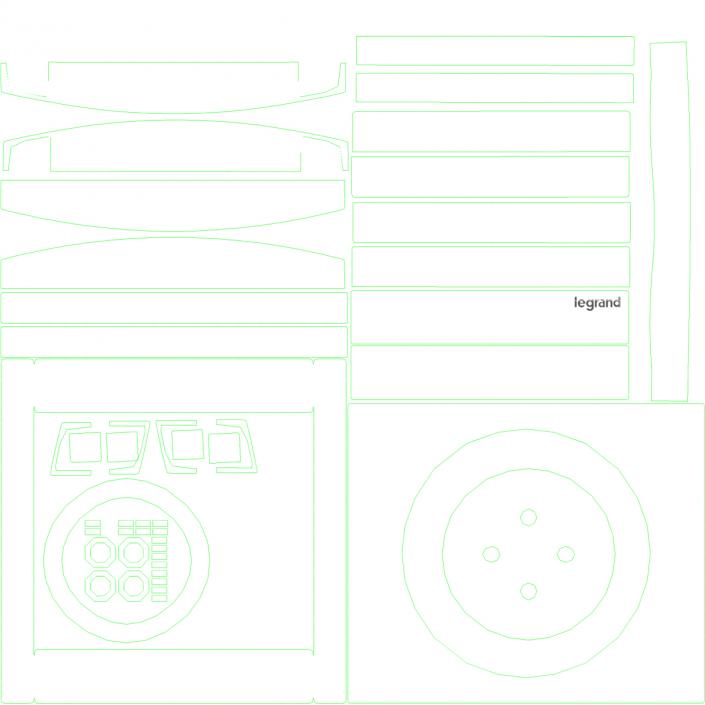 3D European Electrical Outlet