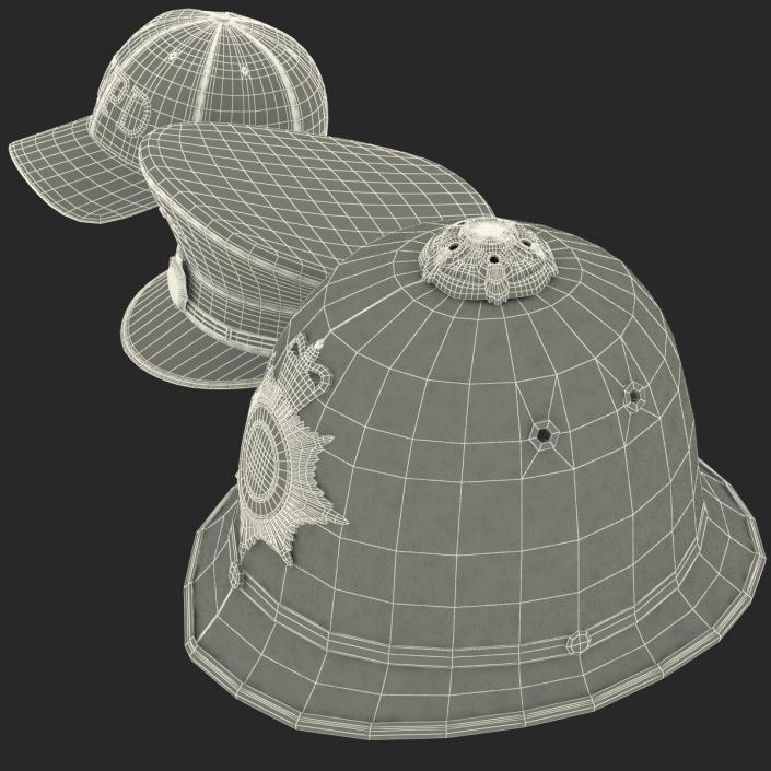 Police Hats Collection 3D