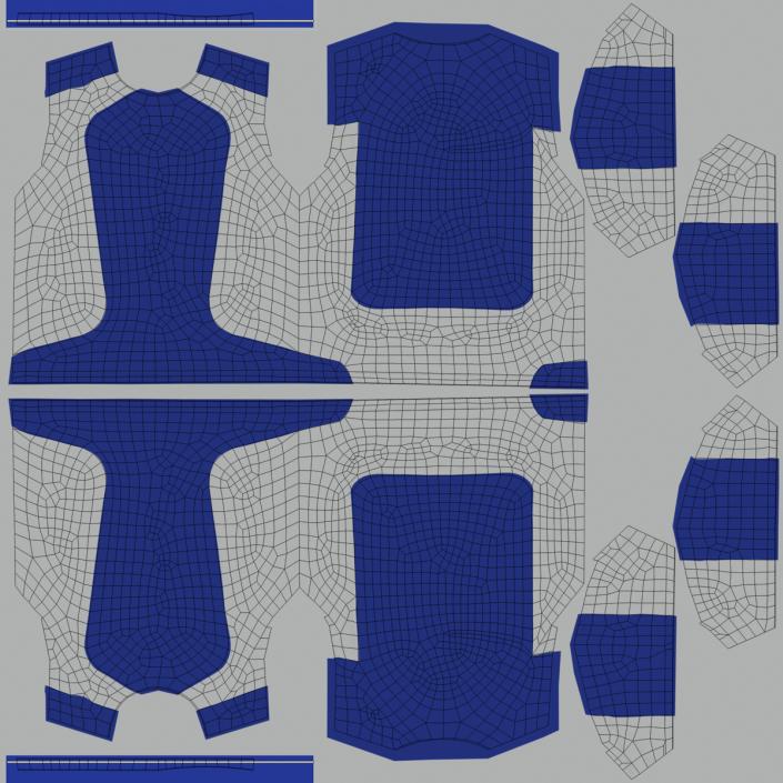 Soccer Uniform Blue 3D model