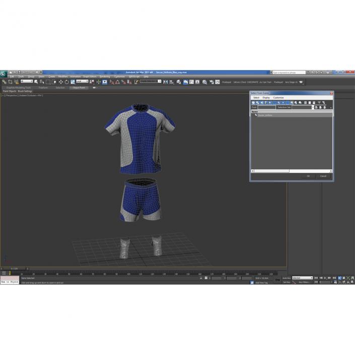 Soccer Uniform Blue 3D model