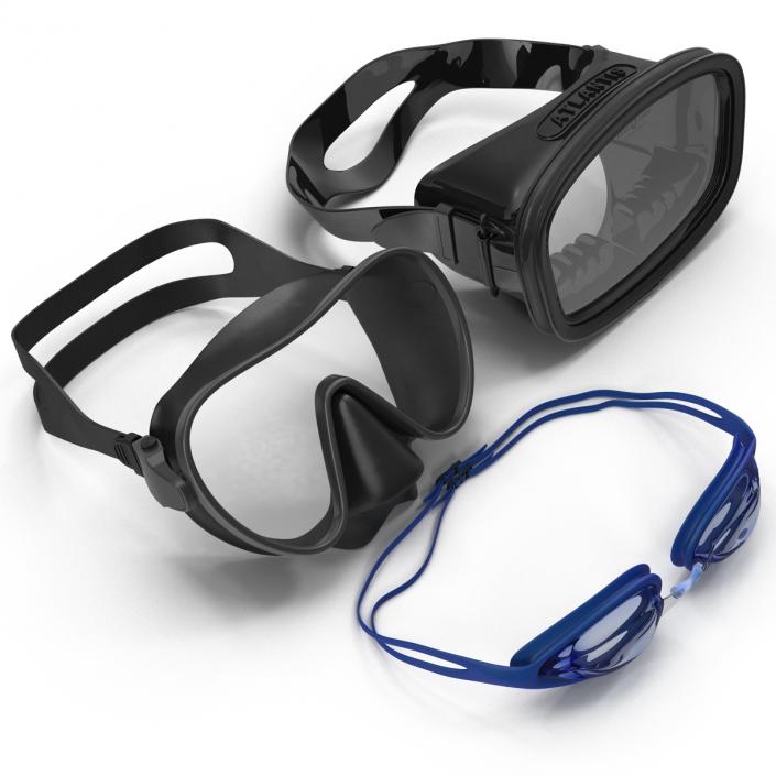 Scuba Masks Collection 2 3D model