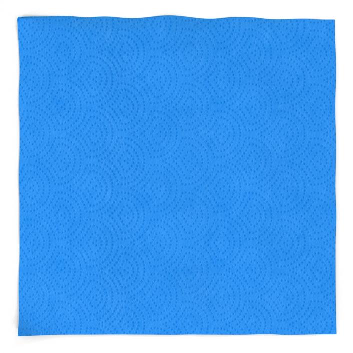 Paper Napkin Blue 3D