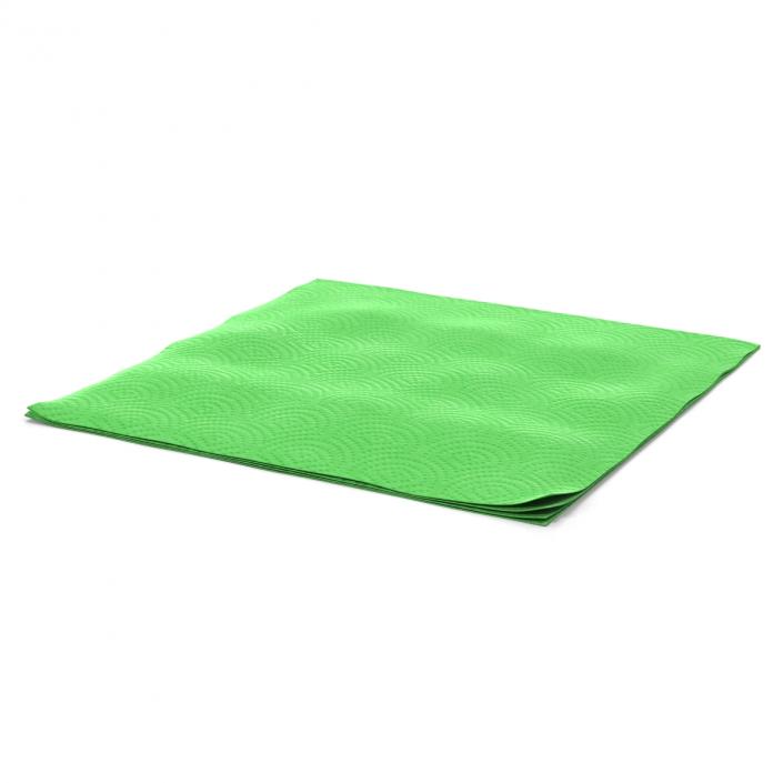 3D Paper Napkin Green model