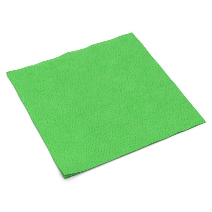 3D Paper Napkin Green model