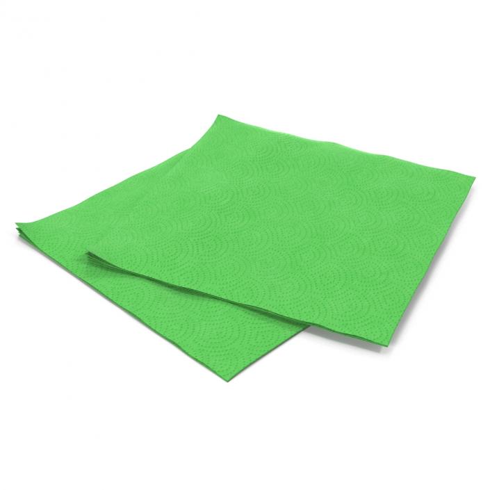 3D Paper Napkin Green model