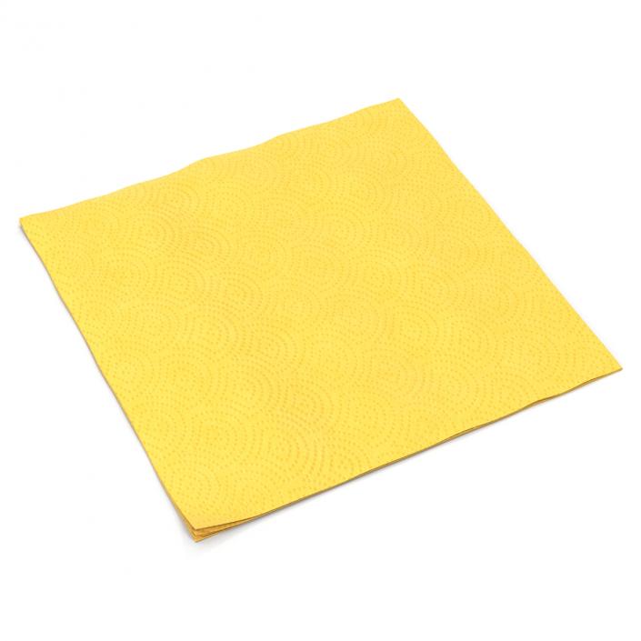 Paper Napkin Yellow 3D model