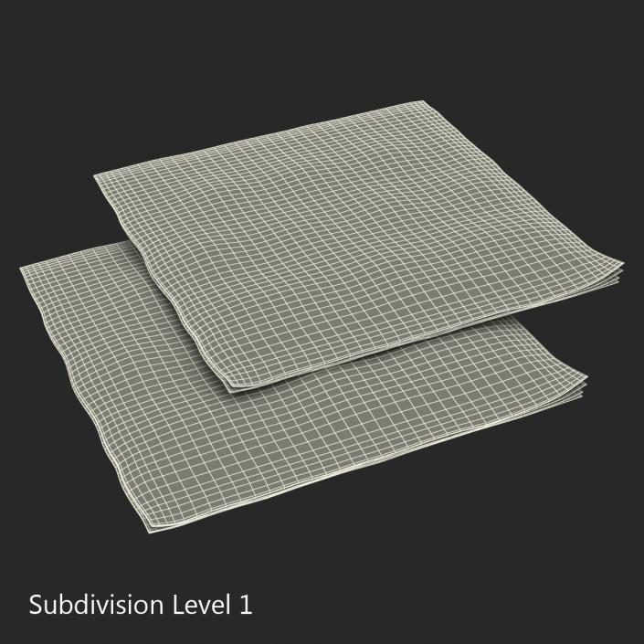 Paper Napkin Yellow 3D model