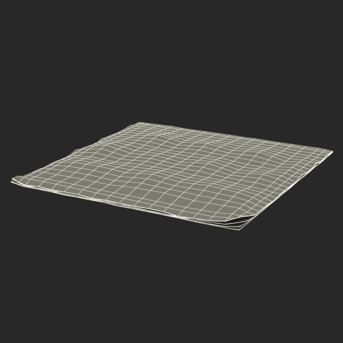 Paper Napkin Yellow 3D model