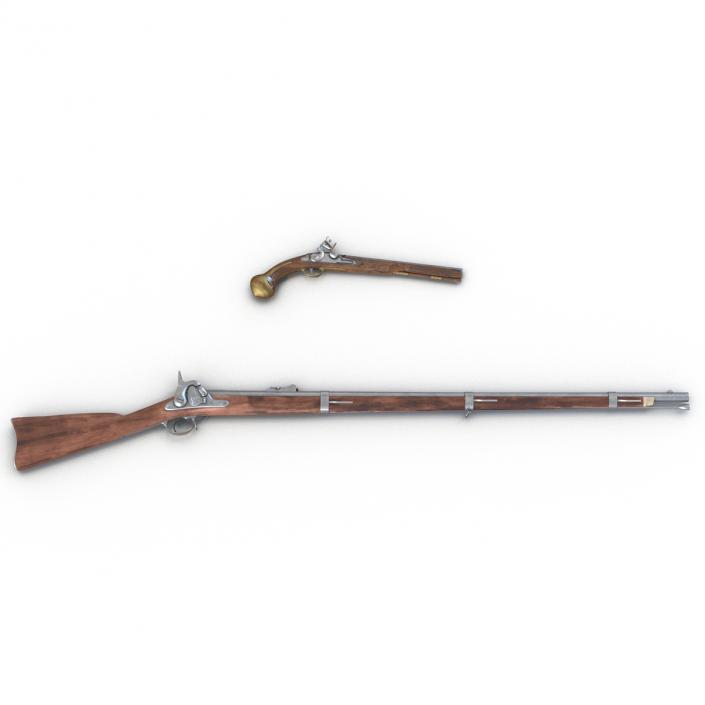 3D Muskets Collection model