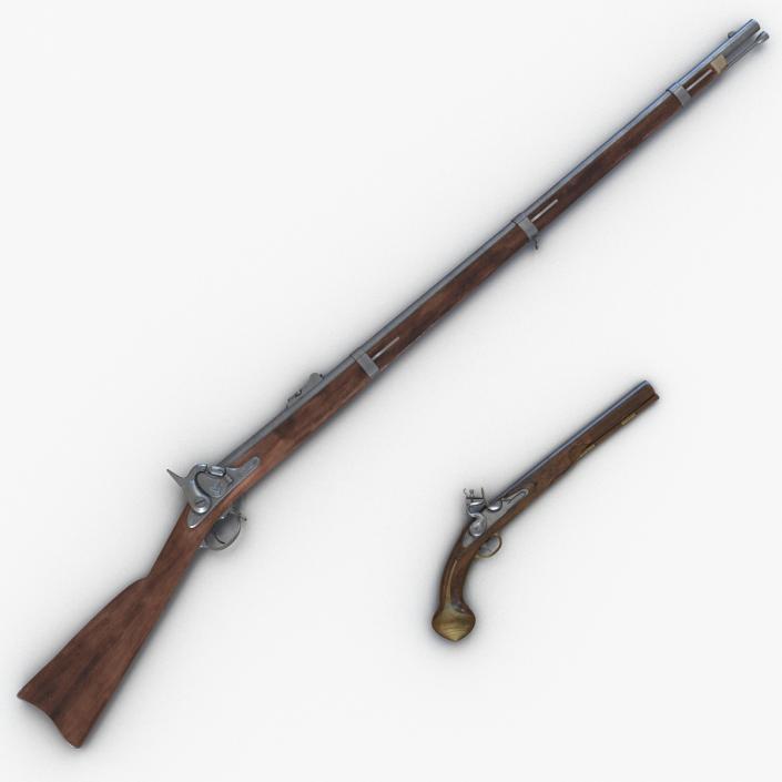 3D Muskets Collection model