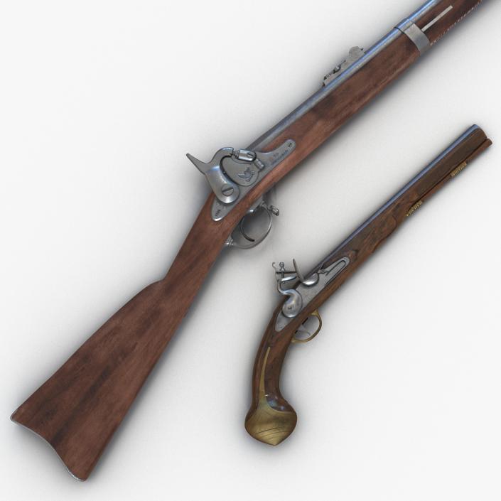 3D Muskets Collection model