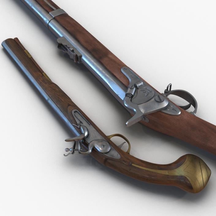 3D Muskets Collection model