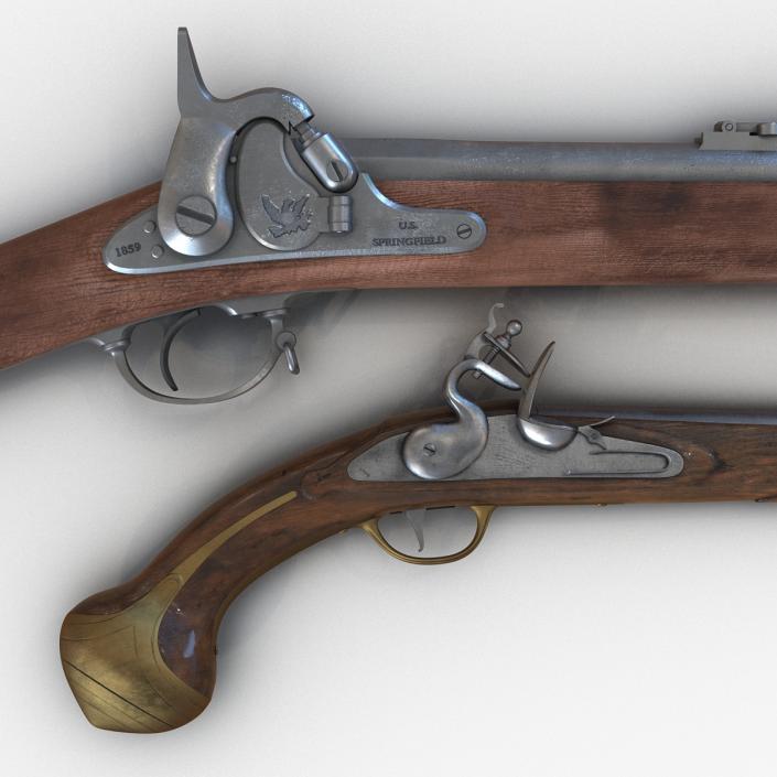 3D Muskets Collection model