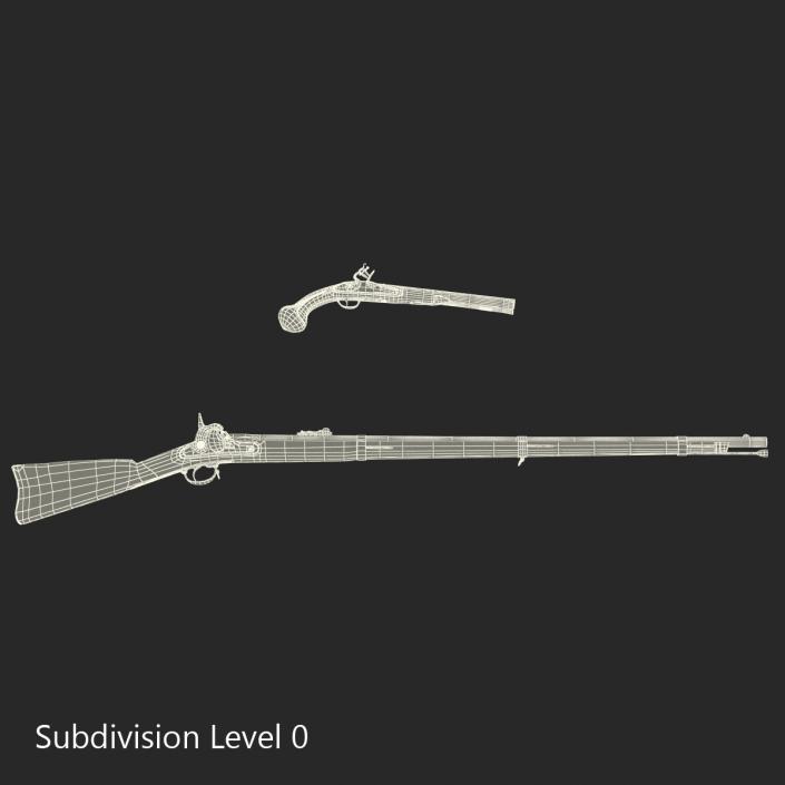 3D Muskets Collection model