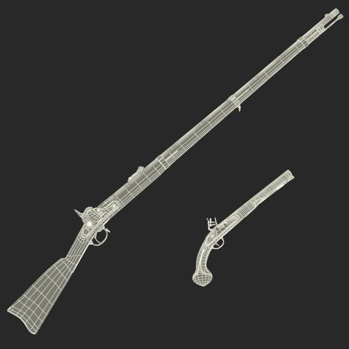 3D Muskets Collection model