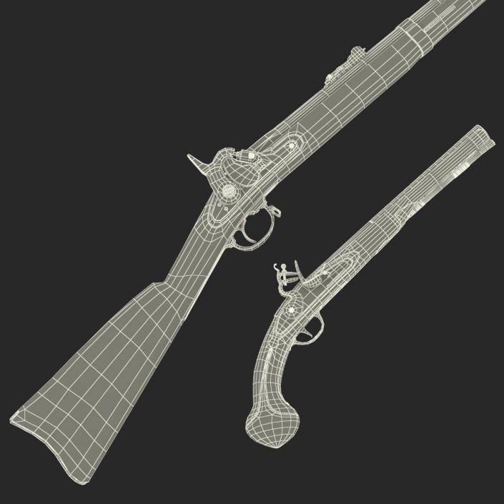 3D Muskets Collection model