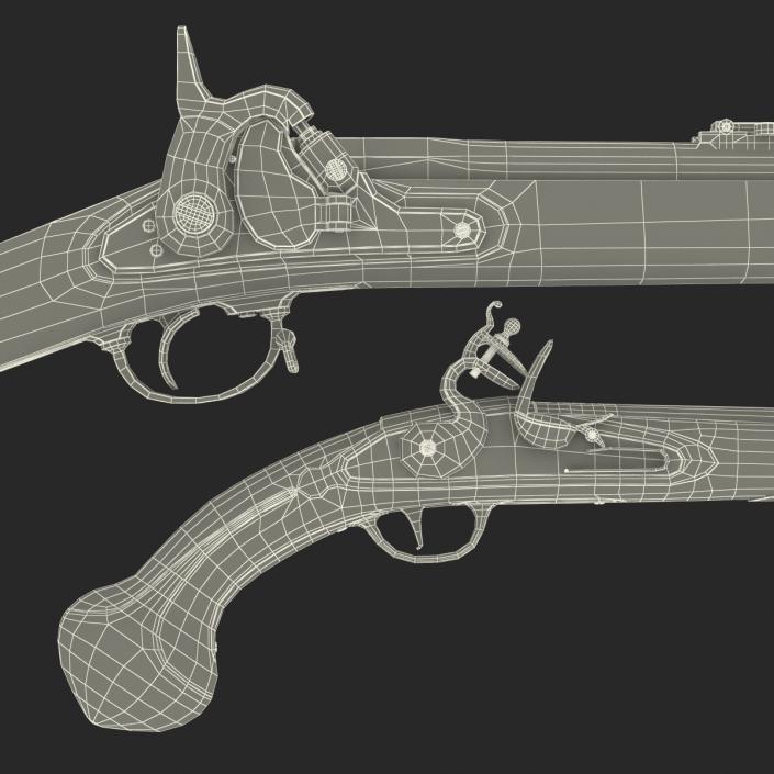 3D Muskets Collection model