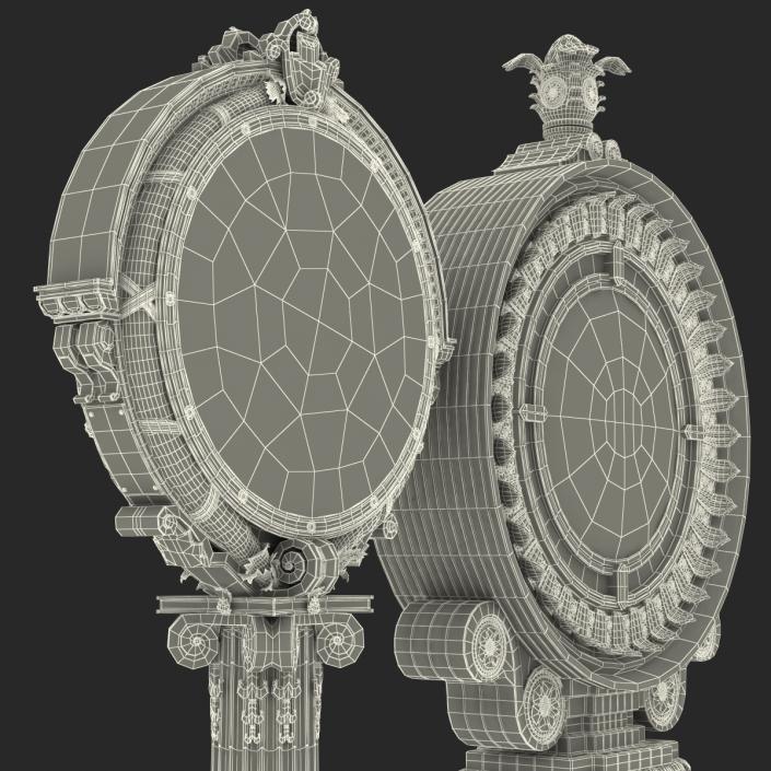 3D New York Street Clocks Collection model