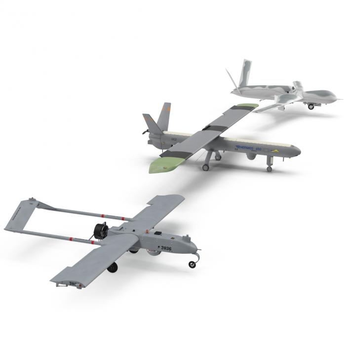 3D UAV Rigged Collection