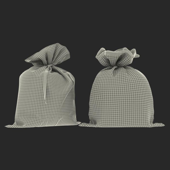 3D Dollar Money Bags Collection model