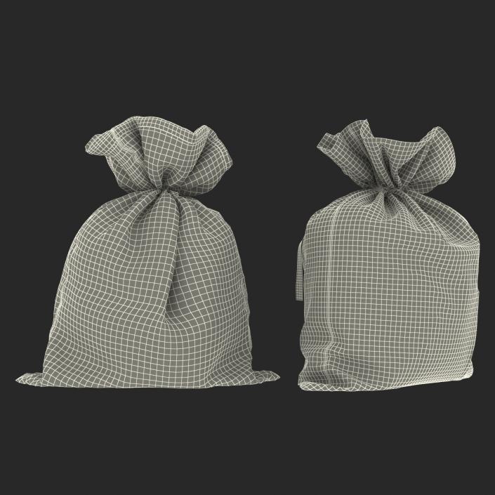 3D Dollar Money Bags Collection model