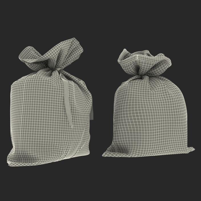 3D Dollar Money Bags Collection model