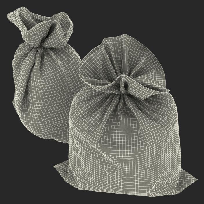 3D Dollar Money Bags Collection model