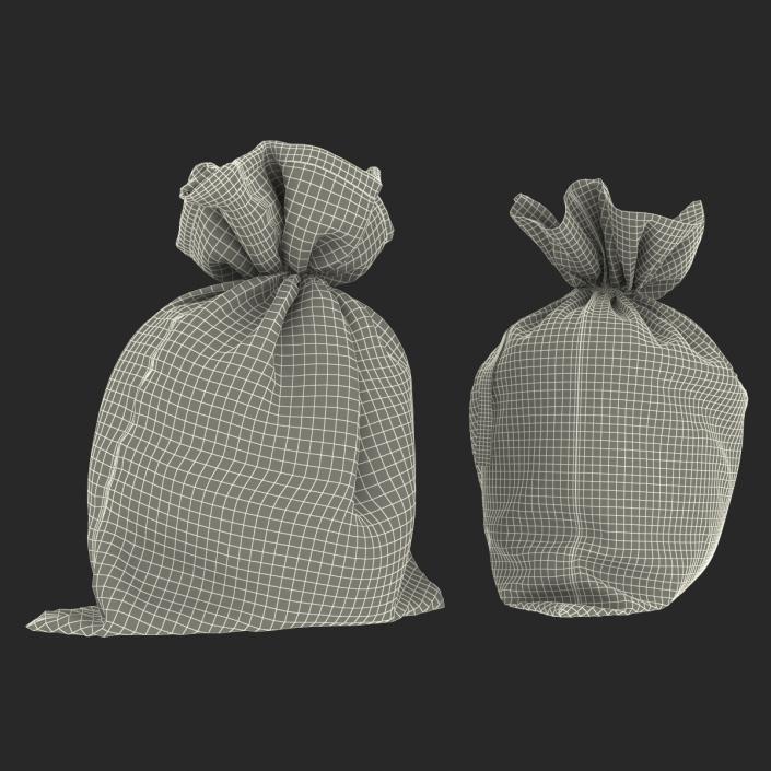 3D Dollar Money Bags Collection model