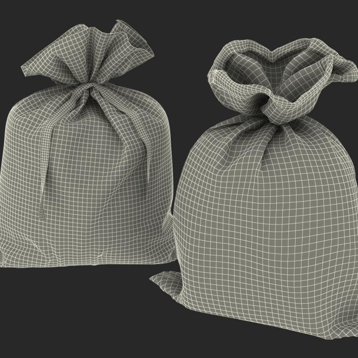 3D Dollar Money Bags Collection model