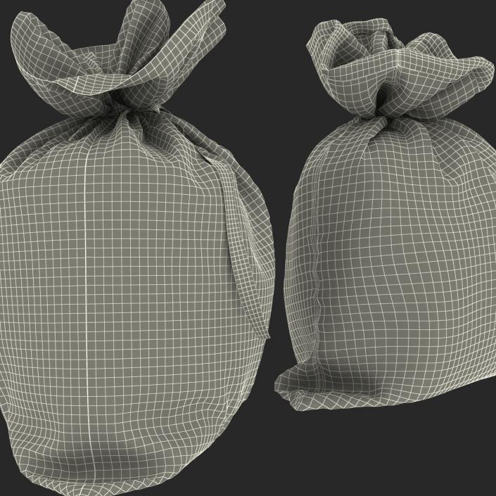 3D Dollar Money Bags Collection model