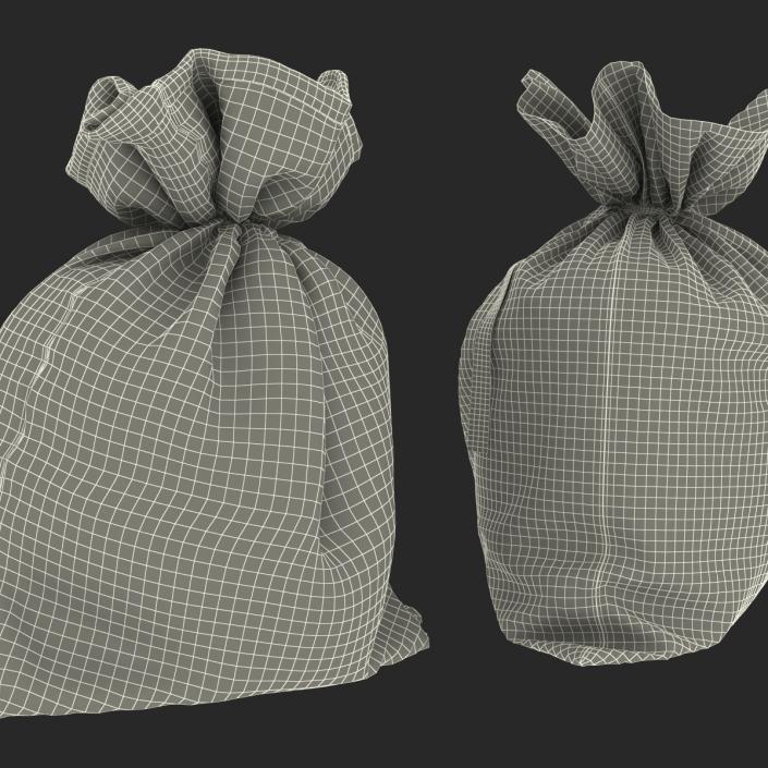 3D Dollar Money Bags Collection model