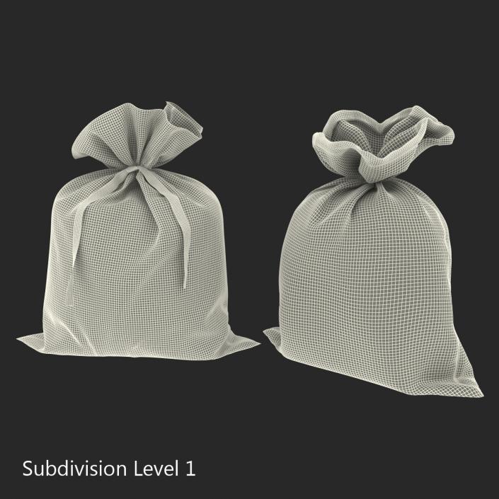 Pound Money Bags Collection 3D