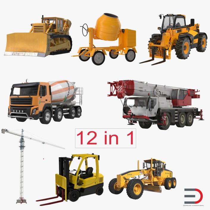 Construction Vehicles Collection 3D