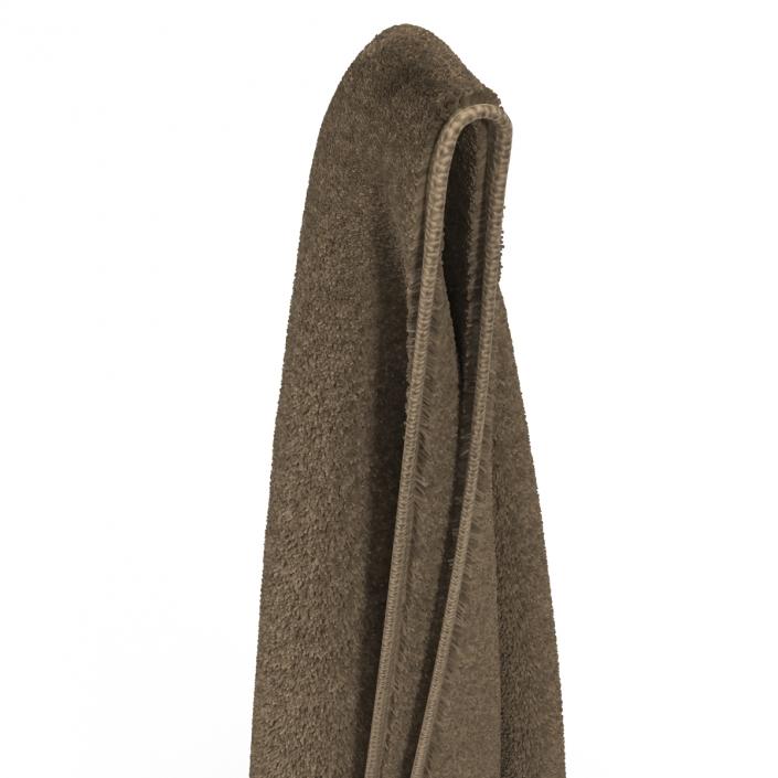 3D Hanging Bathroom Towel Brown model