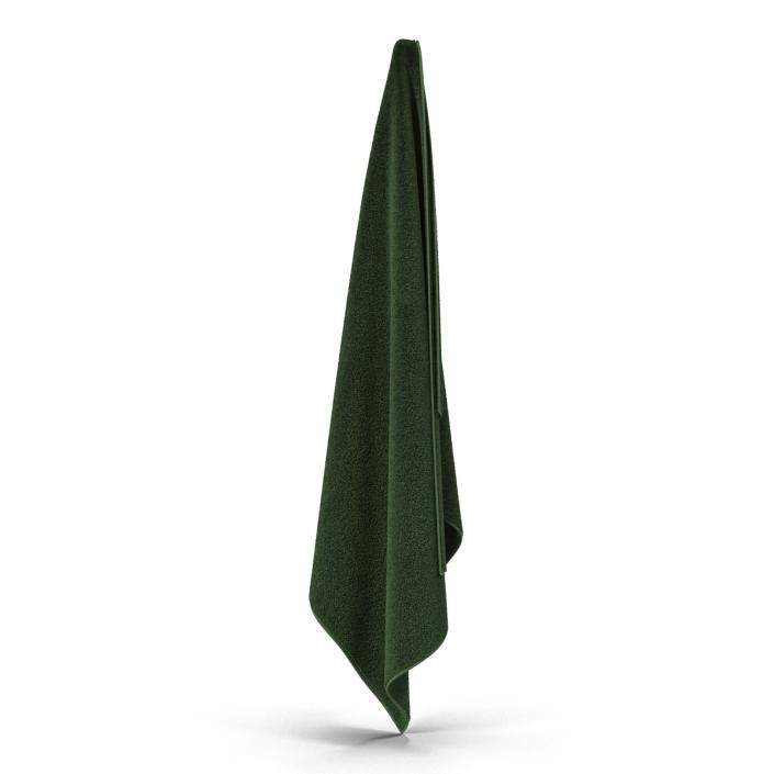 3D Hanging Bathroom Towel Green model