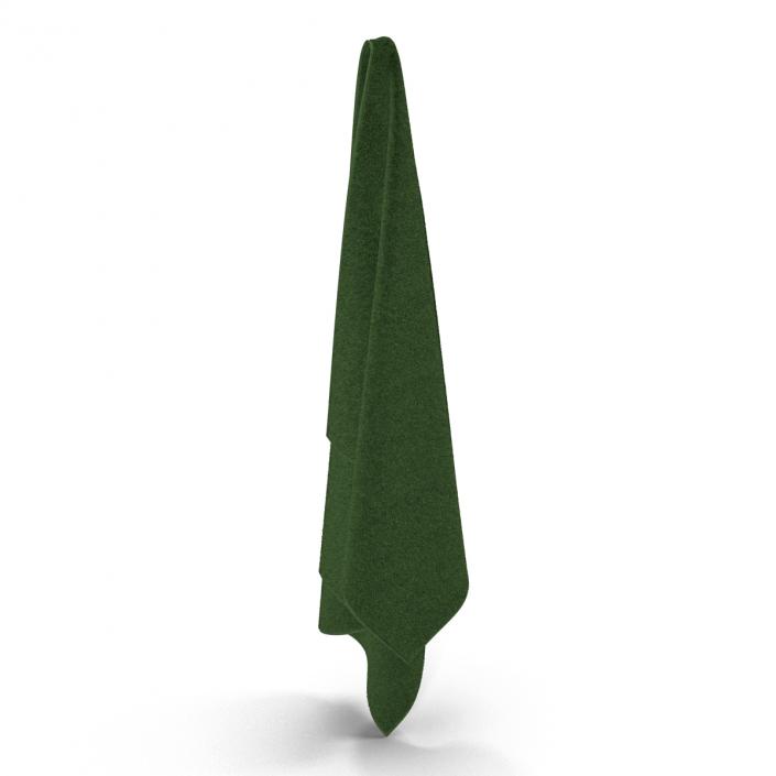 3D Hanging Bathroom Towel Green model