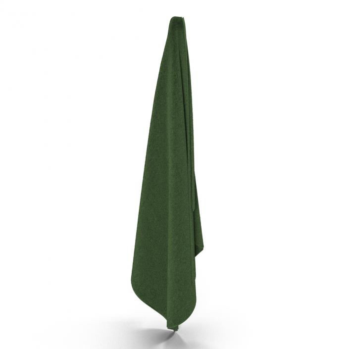 3D Hanging Bathroom Towel Green model