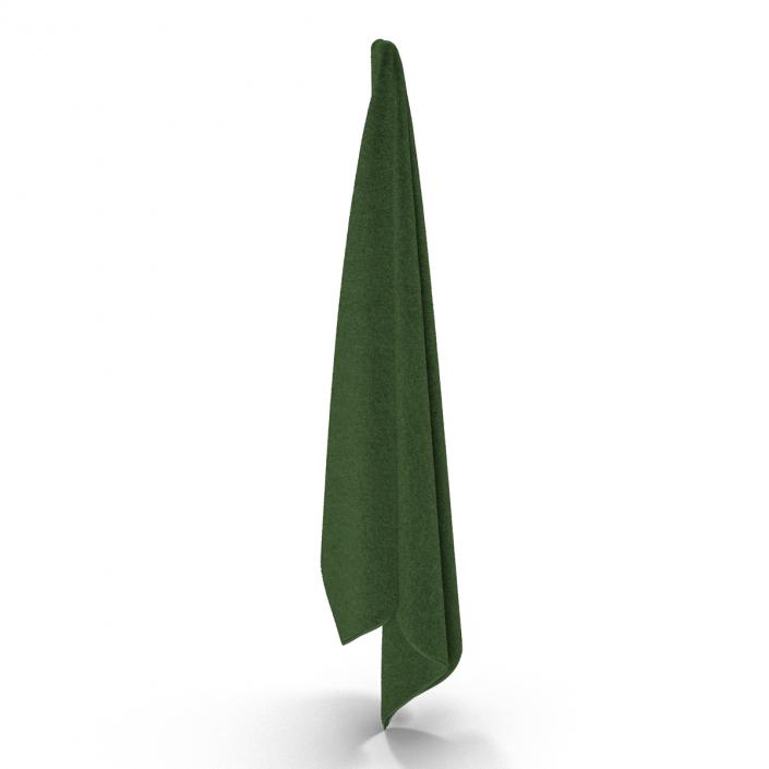 3D Hanging Bathroom Towel Green model