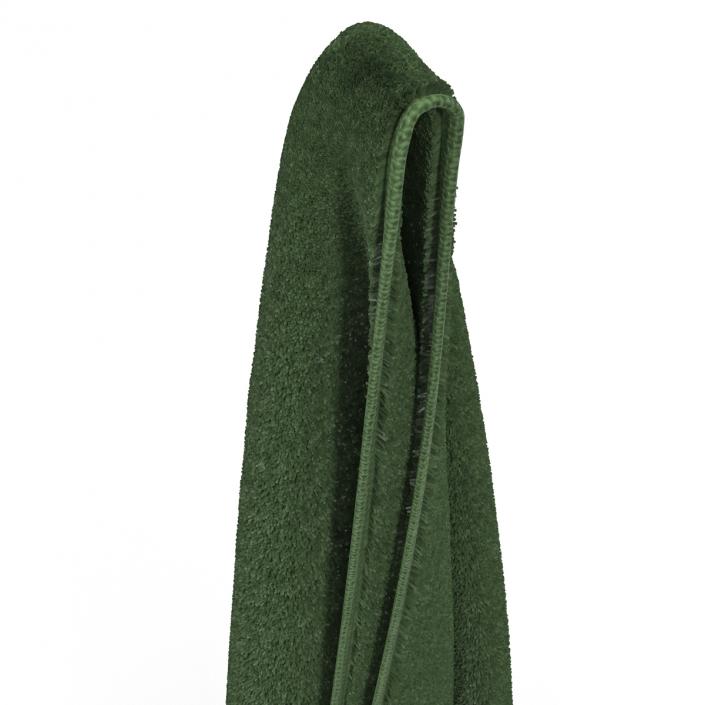 3D Hanging Bathroom Towel Green model