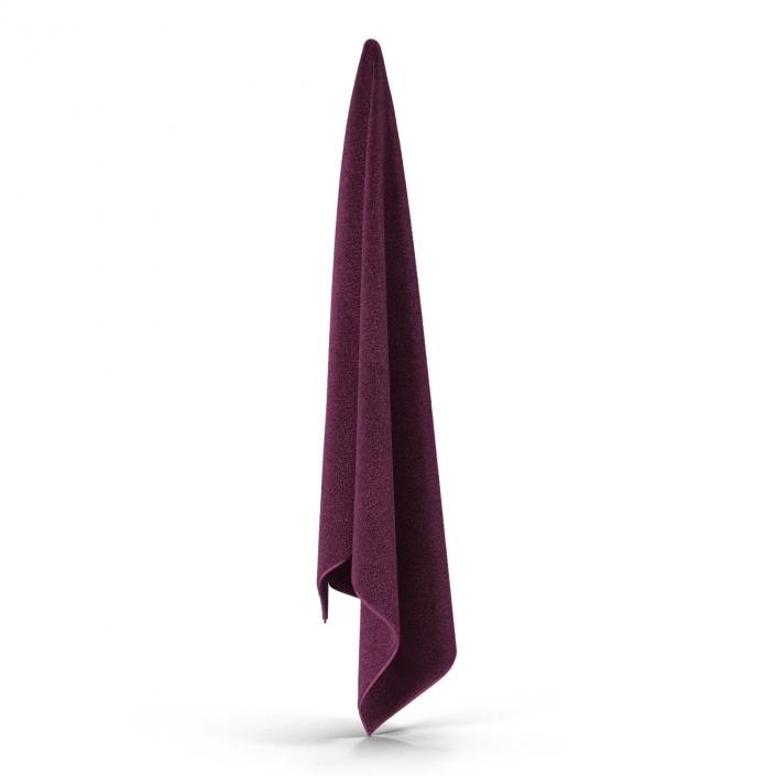 Hanging Bathroom Towel Purple 3D model