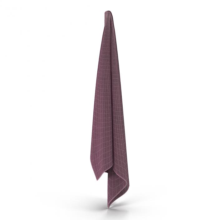 Hanging Bathroom Towel Purple 3D model