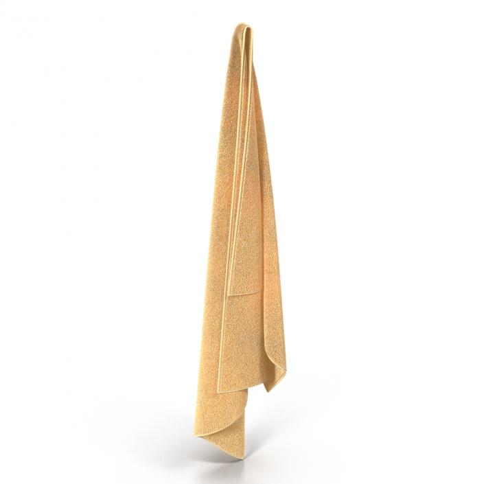 Hanging Bathroom Towel Yellow 3D model