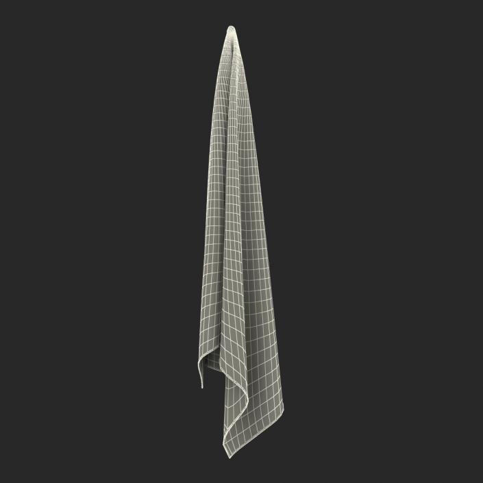 Hanging Bathroom Towel Yellow 3D model