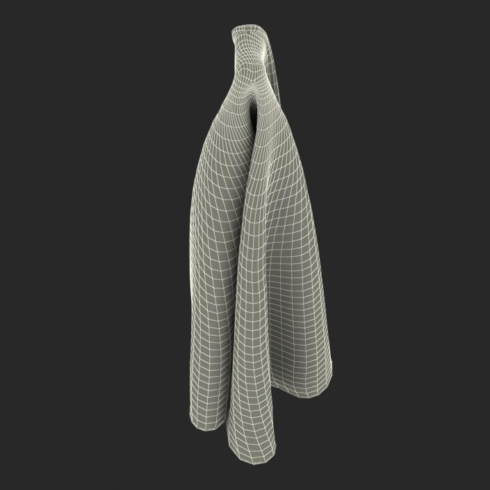 Hanging Bathroom Towel Yellow 3D model